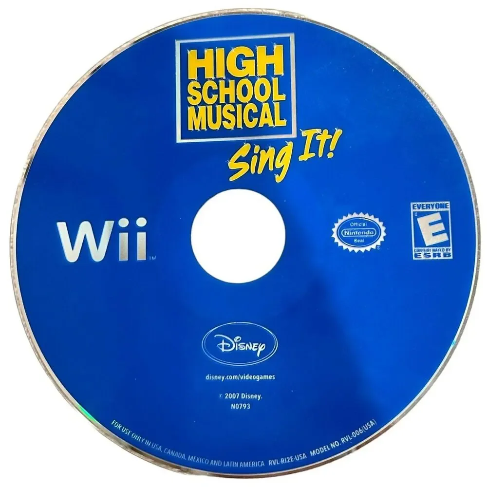 High School Musical: Sing It (Nintendo Wii, 2007) TESTED DISC ONLY Video Game